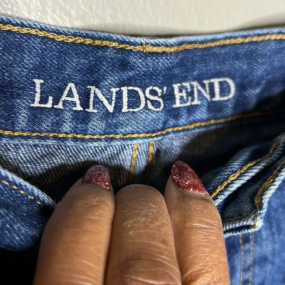 Lands’ End High Rise Straight Jeans